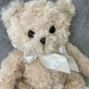 The Bearington Collection Plush Bear #1062 satin Bow about 8-10" sitting